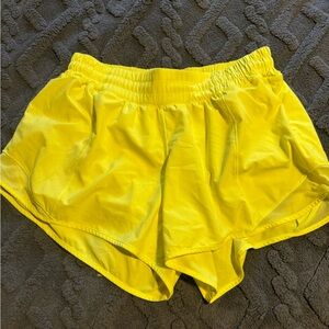 Lululemon Athletica Vibrant Yellow Athletic Shorts